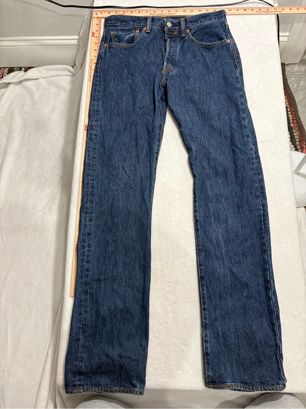 Levi’s 501 Button Fly Men's Straight-Leg Jeans - Dark Blue